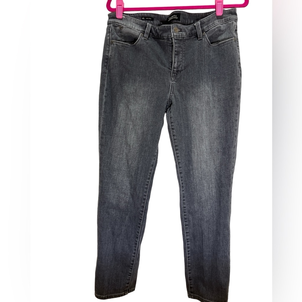 Talbots Jeans Women Size 10 Gray Flawless Slim Ankle Stretch Mid Rise 5 …